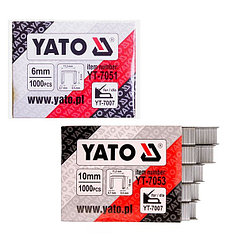 Скобы 12мм, тип J, набор 1000шт Yato YT-7054