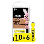 Батарейка в слуховой аппарат ZA10 DURACELL 6BL