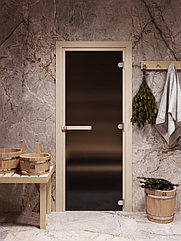 Дверь стеклянная для бани Cooper Lite БО 8 мм, осина