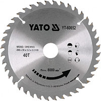 Диск пильный по дереву 200/30 40T с твердосплавными напайками "Yato" YT-60652