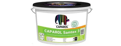 Caparol Samtex 3 (Польша), 10л Матовая, износостойкая латексная краска для гладких покрытий внутри