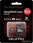 Карта памяти QUMO microSDHC QM32GMICSDHC10U3 32GB (с адаптером)