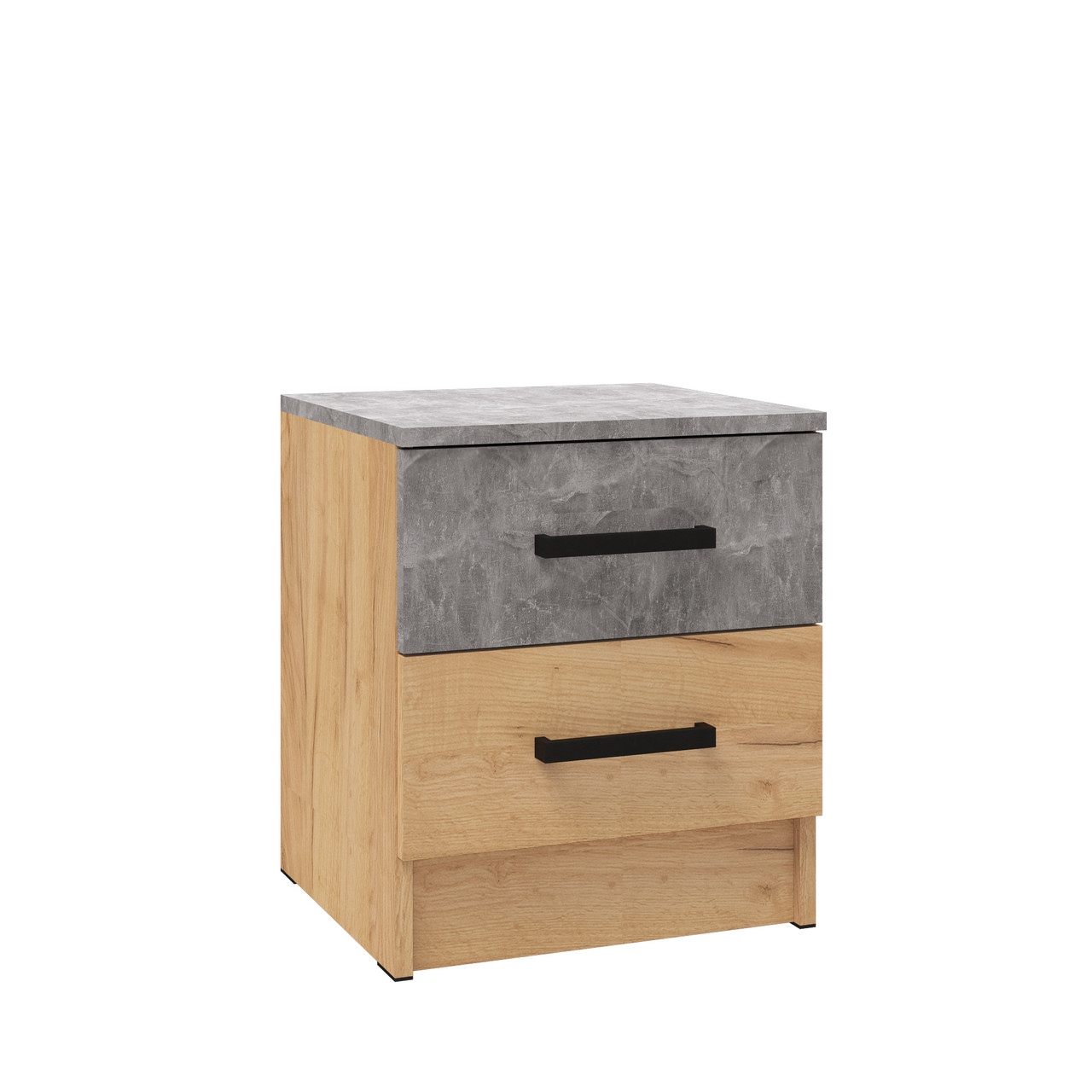 Прикроватная тумба АСТИ (Дуб Крафт золотой/ Ателье светлое) Микон