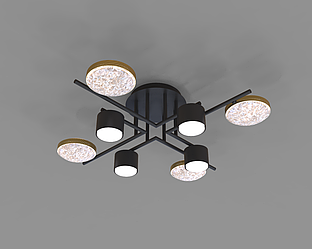 CL-LED-DIAMOND-R001-LED4+GX53*4 BK Люстра NW NewRgy