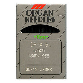 Иглы швейные универсальные ORGAN DPx5 SES (для трикотажа) DPx5 80-SES