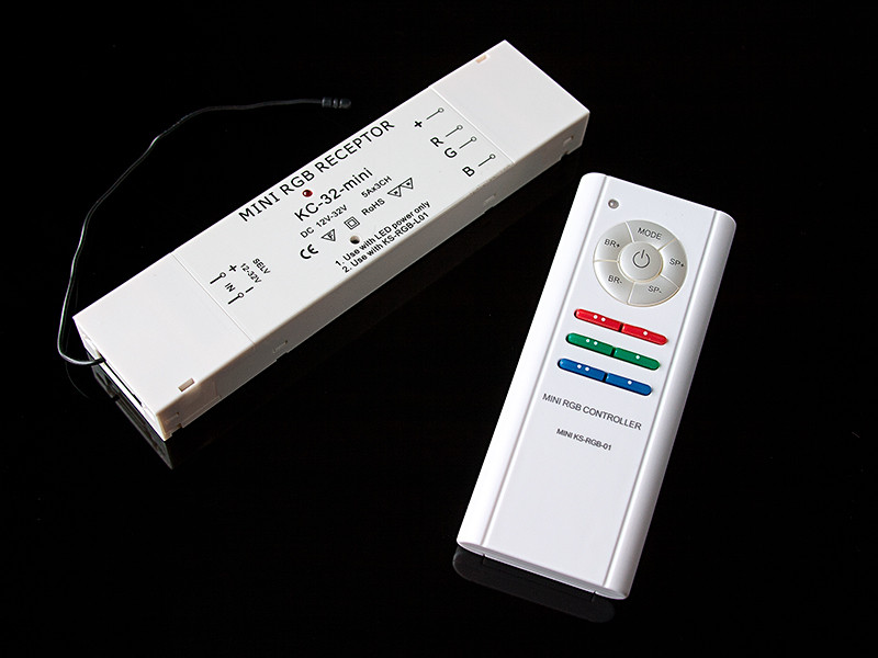 Контроллер RGB радио COLOR-RF12B (12/24V,180/360W, ПДУ 12кн)
