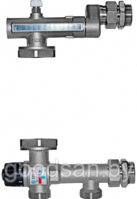 Насосно-смесительный узел STOUT с терм. клапаном 20-55°C, без насоса италия