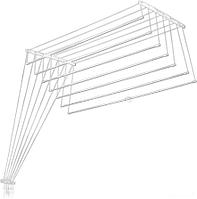 Сушилка для белья Comfort Alumin Euro Premium потолочная 7 прутьев 200 см (алюминий/белый)