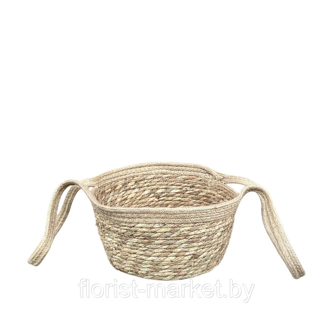 Корзина круглая (рогоз) D26*H26