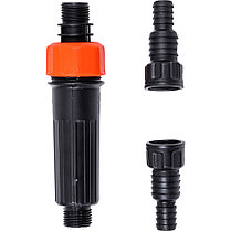 Фильтр ЖУК для полива линейный сеточный (нар. резьбы 1/2", штуцеры 1/2"-3/4", фото 2