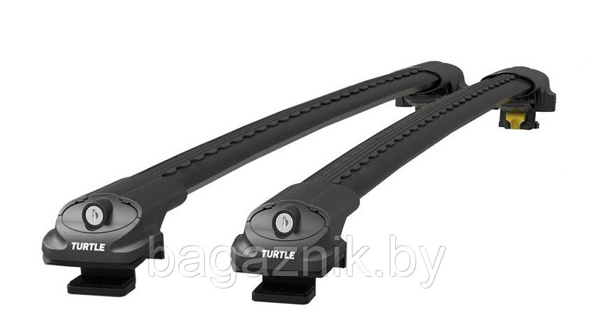 Багажник (поперечины) Turtle Air 1 Black на рейлинги