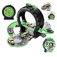 Игровой набор Автотрек-парковка «Колесо» с ручкой