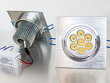 Светодиодный светильник 7*1W 220v 550Lm 3200K D12*12