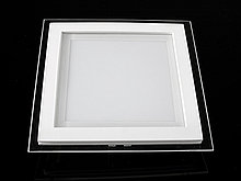 Светодиодная стеклянная панель квадрат 12W 160x160mm белый холодный