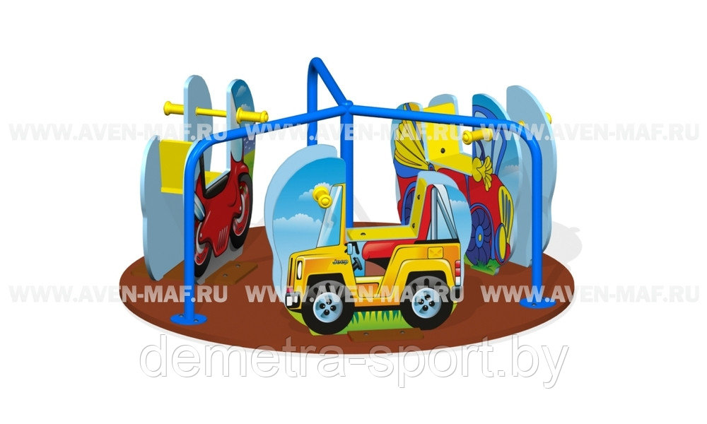 Детская карусель МК-7/1п Машинки