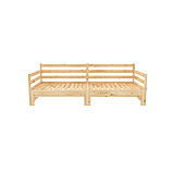 Кровать-тахта "ТРАНСФОРМЕР" 90х200 / 180х200см ("Ф-141.20") массив сосны - без отделки, фото 3