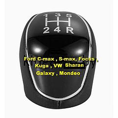 Ручка КПП Ford c-max (07-10+) c-max (08/10-), focus  (07-18),  galaxy 07+,kuga (12-) mondeo, 5 передач