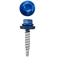 Саморез кровельный 5,5х25мм Синий (RAL 5002) шайба с прокл. (упак/50шт)