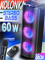 Портативная блютуз колонка BT Speaker, 60 Вт, беспроводной микрофон, FM радио, ZQS-8303