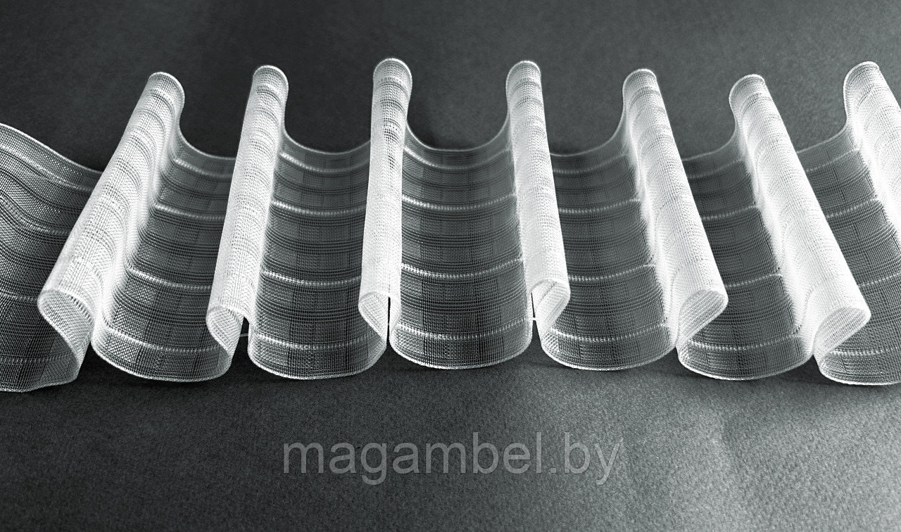 Лента прозрачная карандаш 10см с глубокой складкой