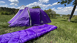Спальный мешок ACAMPER BRUNI 300г/м2 purple