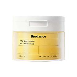 Осветляющие пэды с ниацинамидом для сияния кожи Biodance Vita Niacinamide Gel Toner Pad 60 шт