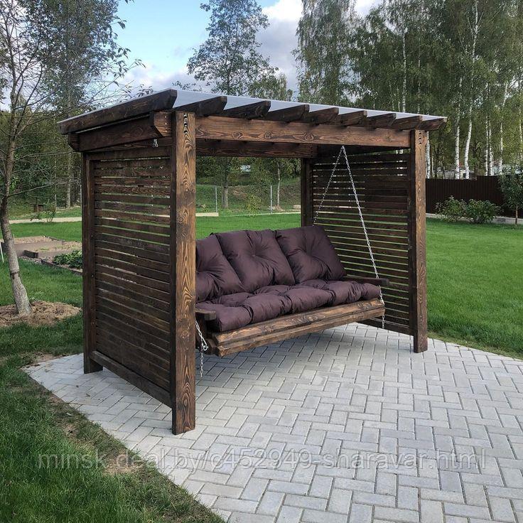 Садовые деревянные качели "Солигорск"