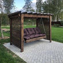 Садовые деревянные качели "Солигорск"