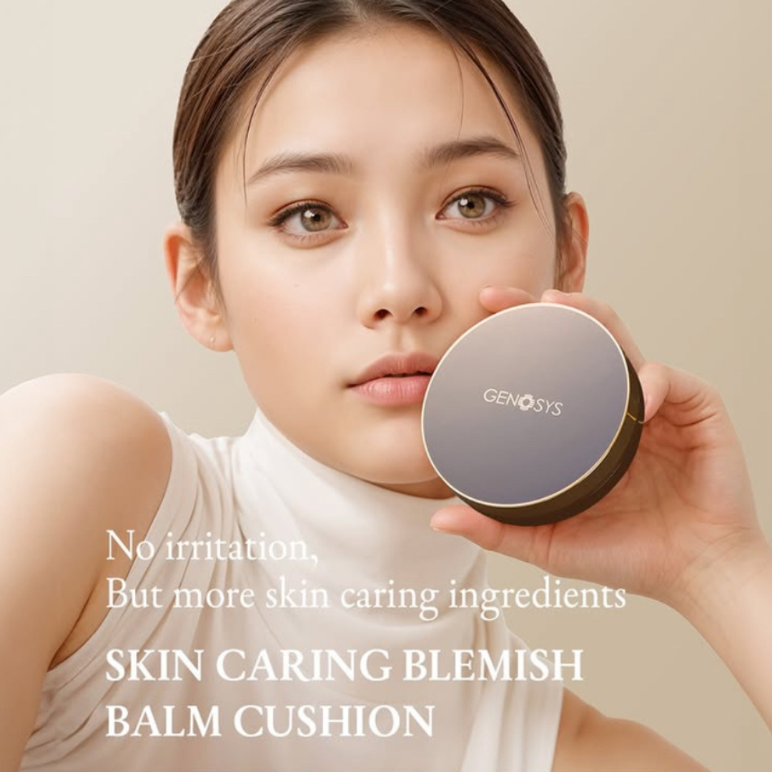 BB кушон Genosys Skin Caring Blemish Balm Cushion SPF50 Тон 01 Ivory - фото 9 - id-p195512217