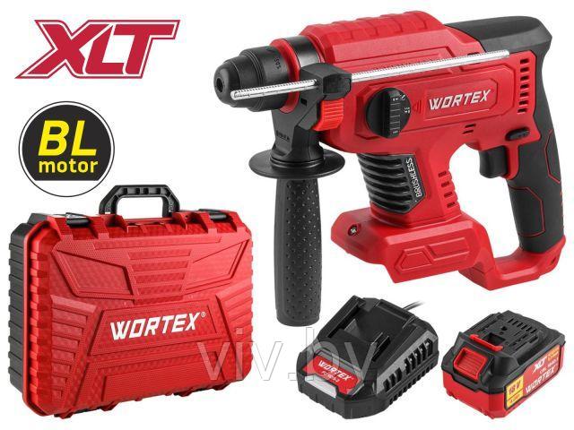 Аккум. перфоратор WORTEX CRH 1820-2 в чем. ALL1 XLT SET БЕСЩЕТ., 18 В, 2.2 Дж, 20 мм, 1х4 А*ч