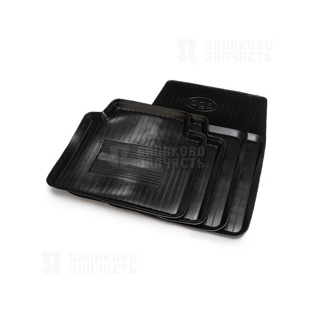 Коврик салона ВАЗ-2101-07 без задней перемычки к-т.4шт РЕЗИНА