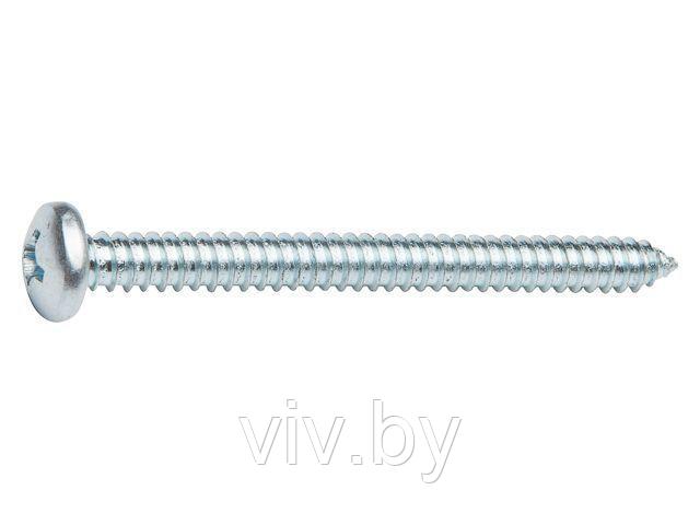 Шуруп 4.2х13 мм полусф. головка, белый цинк, острый, DIN 7981 (100 шт в зип-локе) STARFIX