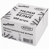Мел школьный белый Алгем ЮНЛАНДИЯ, квадратный, 100шт