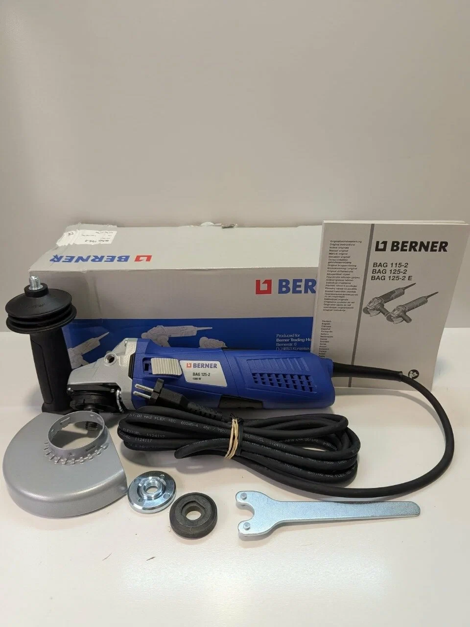 Угловая шлифовальная машина BERNER BAG 125-2, мощность 1700 Вт