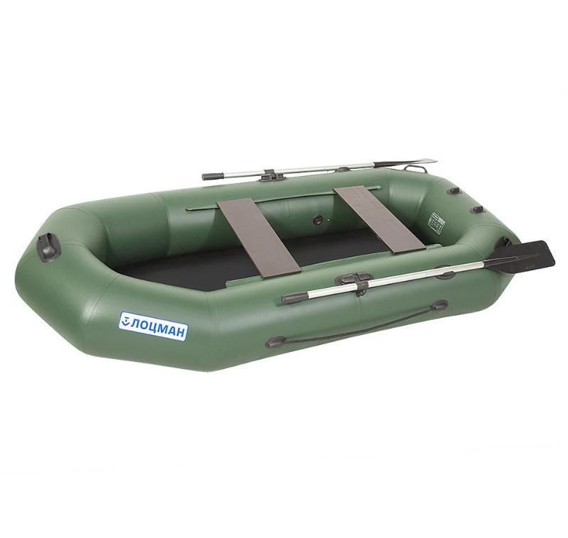 Лодка гребная ПВХ Лоцман Профи 280 ЖС зелёный