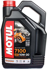 113200  Масло четырехтактное 10W30 синтетическое MOTUL 7100 4T 4 л (104089, 104090)