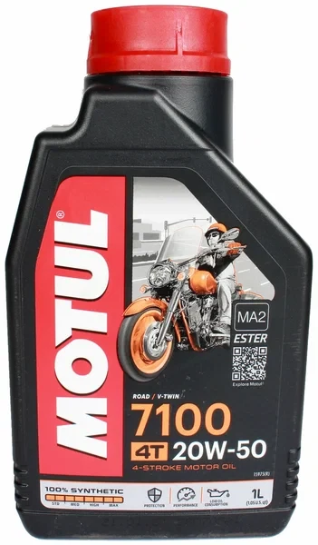 MOTUL 112908 Масло моторное синтетическое MOTUL 7100 20W-50 4T 1L (104103)