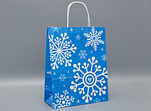 Крафт-пакет с кр.ручкой 250х110х320 Синий иней