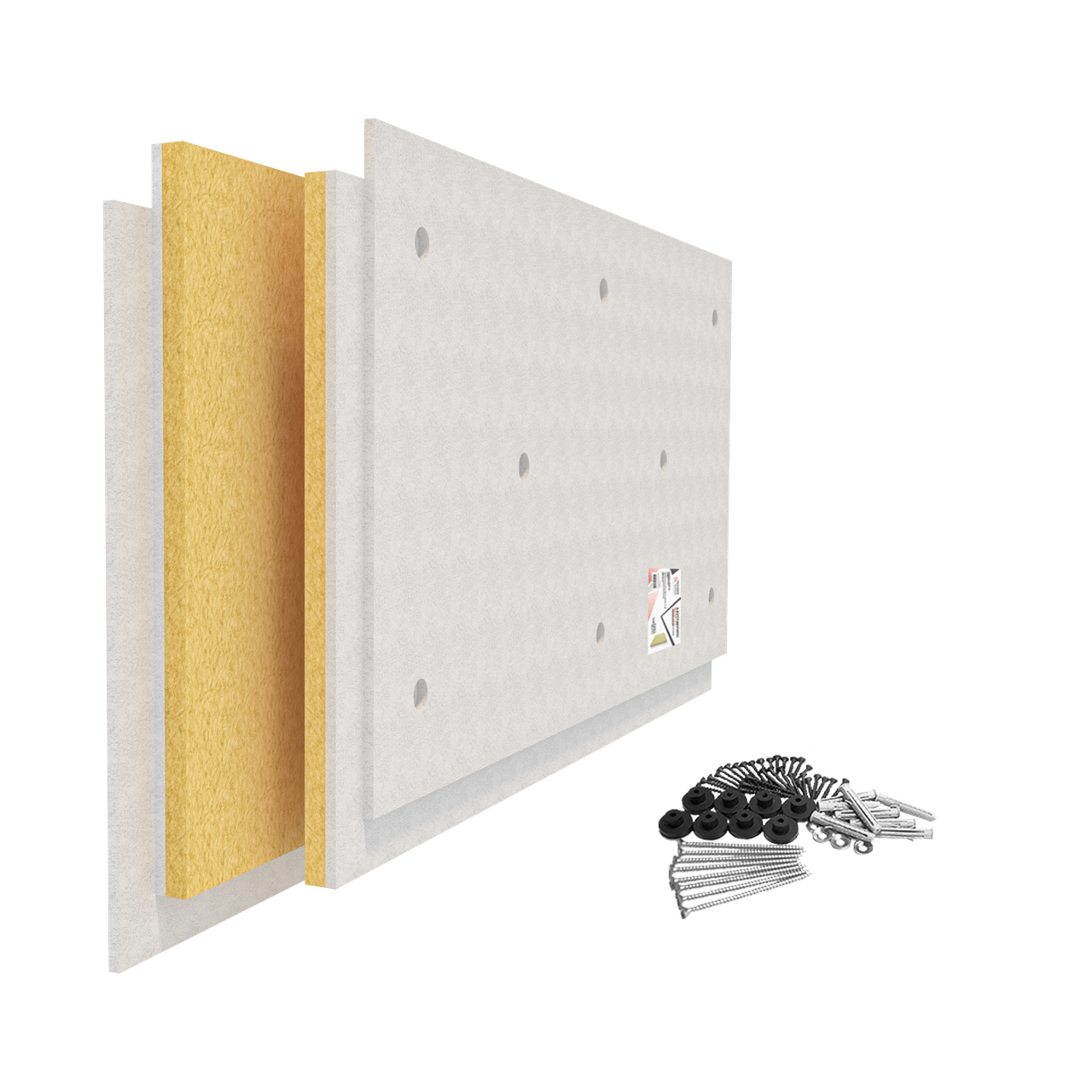 АкустикГипс Basic 40, звукоизоляционная сэндвич-панель, 1200х600х40 мм (0,72м2/шт)