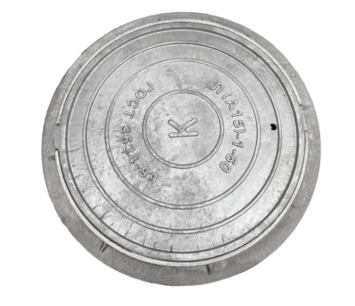 Люк канализационный (тип "Л") А15 круглый H=60мм Л(А15)-1-60 ГОСТ 3634-2019
