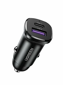 Автомобильное зарядное устройство UGREEN EC305 (25845) USB-C PD+USB-A QC 30W Fast Car Charger with PC Case -