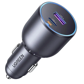 Автомобильное зарядное устройство UGREEN EC701 (35023) 63W 2*USB-C PD 3.0&USB-A w/o Cable Fast Car Charger -
