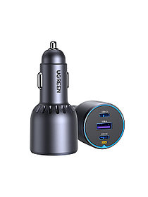 Автомобильное зарядное устройство UGREEN EC703 (35024) 75W 2*USB-C PD 3.0&USB-A w/o Cable Fast Car Charger -