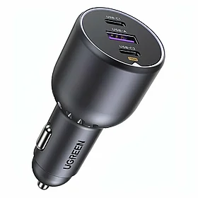 Автомобильное зарядное устройство UGREEN EC705 (55511) 130W 3-Port 2*USB-C PD+USB-A Fast Car Charger с