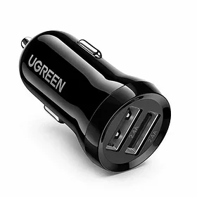 Автомобильное зарядное устройство UGREEN ED018 (50875) Dual USB-A 24W Car Charger - Black