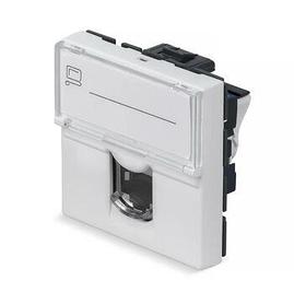 Cabeus KJ-RJ45-Cat.6-180T-FP-L-45 Keystone Jack RJ-45(8P8C), 180 градусов, категория 6, безинструментный