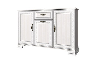 Н-р меб. TIFFANY, Тумба 3D1S. ВУДЛАЙН КРЕМОВЫЙ