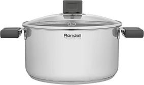 Кастрюля Rondell Quadro RDS-1597 5.1л. d 24см (с крышкой) стальной