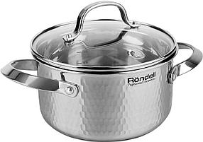 Кастрюля Rondell RainDrops RDS-1293 2.4л. d 18см (с крышкой) стальной