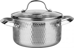 Кастрюля Rondell RainDrops RDS-1294 3.2л. d 20см (с крышкой) стальной